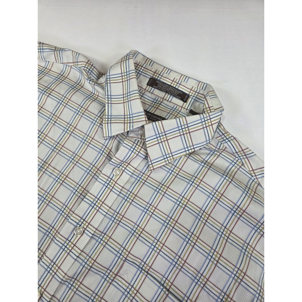 Forsyth of Canada Men's Long Sleeve No-Iron Shirt Multicolored Plaid, XL